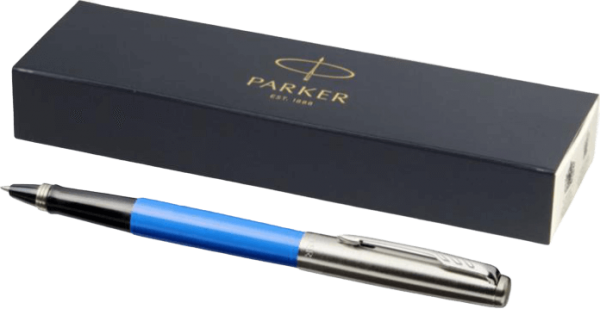 Jotter Plastic with Stainless Steel Rollerball Pen Blue - Totally Branded