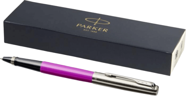Jotter Plastic with Stainless Steel Rollerball Pen Magenta - Totally Branded