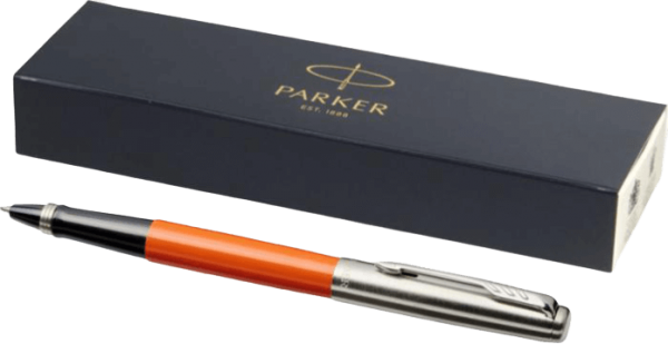 Jotter Plastic with Stainless Steel Rollerball Pen Orange - Totally Branded