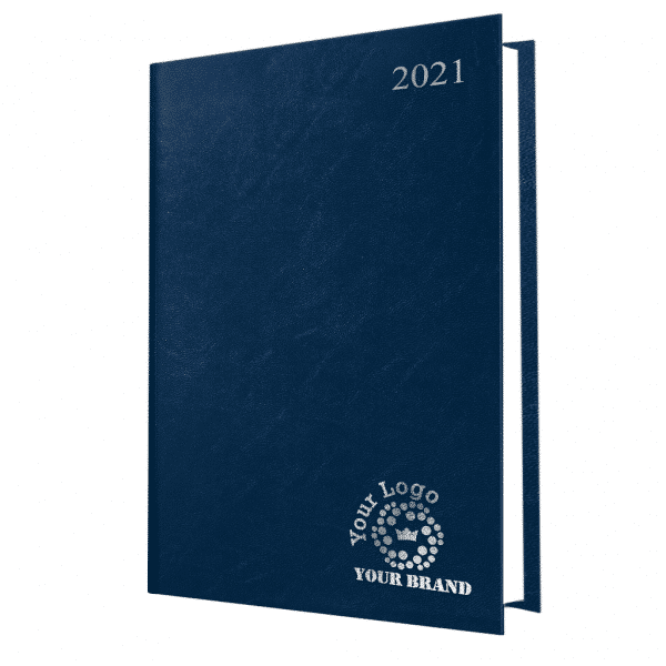 Branded A4 Daily Diary - Blue